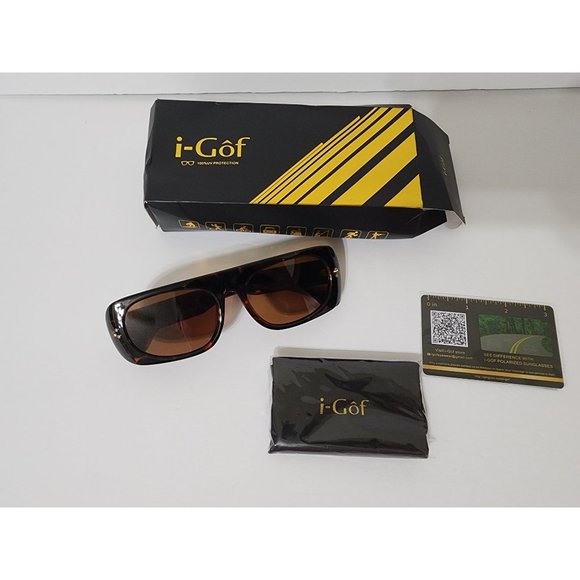 i-Gof Sunglasses 100% UV Protection Polarized Women's Black Brown Retro - Picture 2 of 9